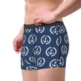 thumbnail image 2 of Yiaed Navy Nautical Print Men's Soft Cotton Boxer Shorts Breathable Boxers Underwear Moisture-Wicking Underwear Stretch Boxer Briefs for Man-Medium, 2 of 5