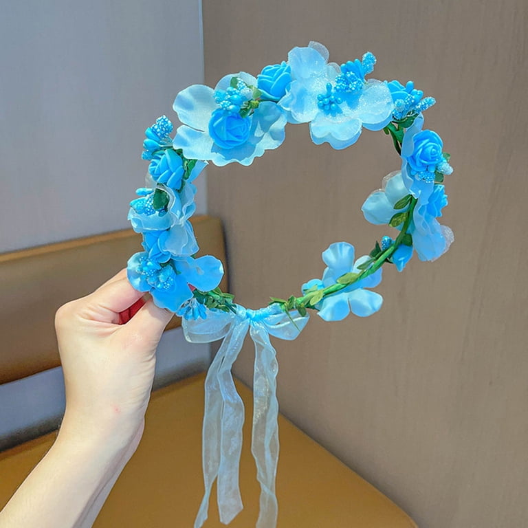AYYUFE 3PCS Women Flower Hairband Lace Up Adjustable Anti  display picture 1