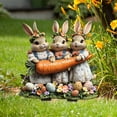 thumbnail image 3 of Gupgi Bunny Garden Stakes Funny Rabbits Carrot/Easter Egg Spring Garden Lawn Decoration, 3 of 5