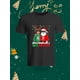 thumbnail image 1 of Christmas Grinch Funny "BRUH" Gesture Printed Casual T-Shirt This T-shirt features a fun design with the Grinch making a "BRUH" gesture, perfect for Christmas. The green and white plaid text with San, 1 of 6
