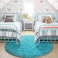 thumbnail image 3 of Blue Soft Round Rugs 4Ft for Kids Bedroom, Washable Fluffy Circle Area Rugs for Teen Girls Boys, Cute Play Room Decor Aesthetic, Plush Shaggy Fuzzy Carpet for Nursery Classroom Preppy Dorm Playroom, 3 of 5
