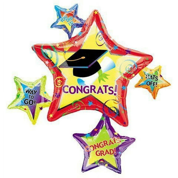 Graduation Star Cluster 44in Balloon