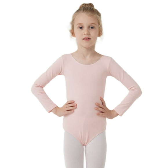 Vingt Ans Long Sleeve Leotards for Girls Toddler Kids Dance Ballet Gymnastic Bodysuit Outfit Leotard