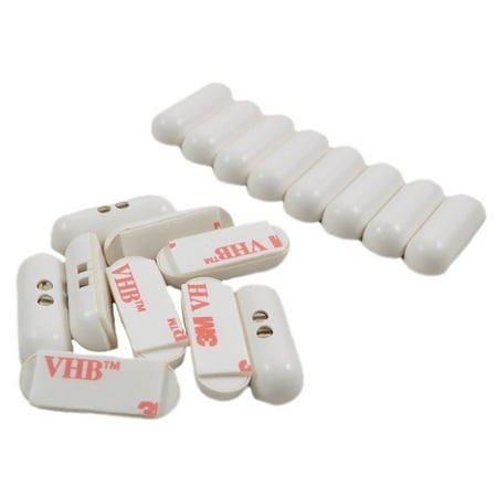 Moeller Electrical Reed Switch - 10pk White Terminal Pill Magnetic Door Window Contact Reed Switch Security Alarm