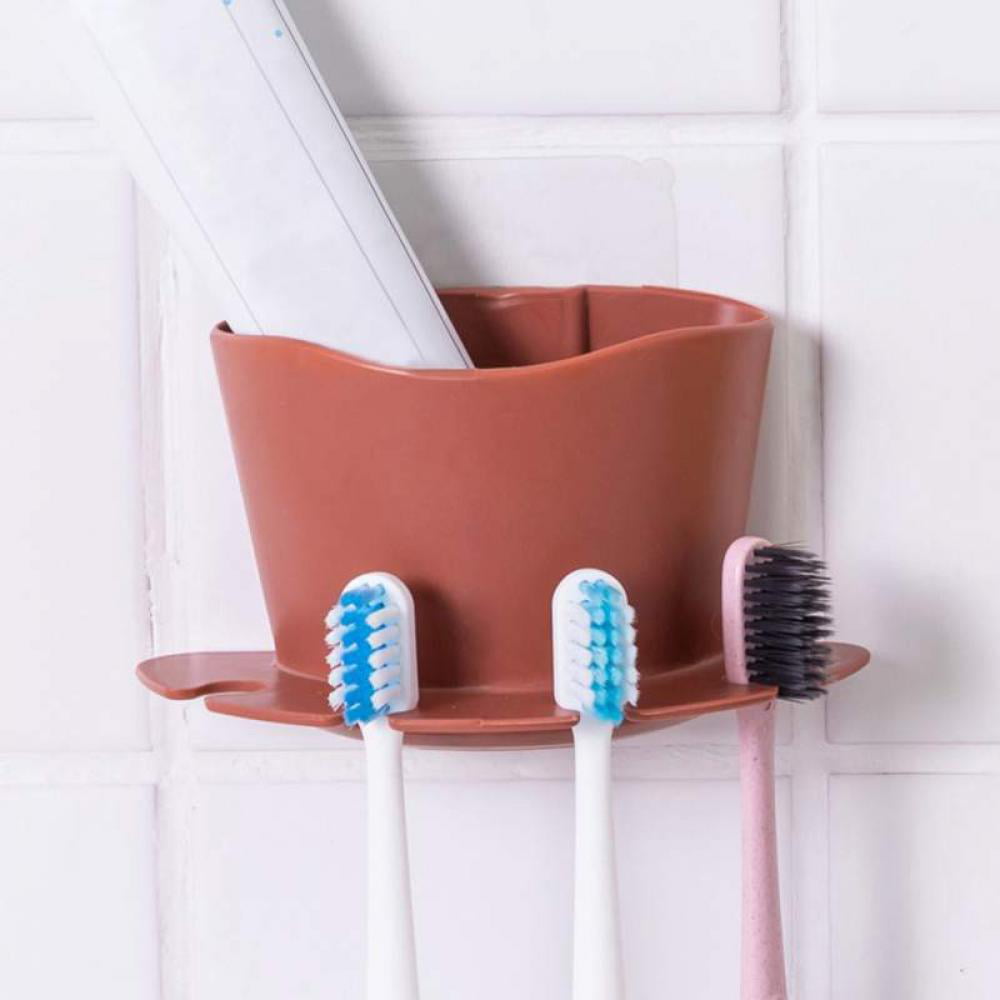 Details about   Multifunction Toothbrush Holder Shaver Toothpaste Punch-free Storage Rack 