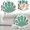 Green, variant on Wooden Seashell Storage Beach Themed Decorative Organizer For Jewelry Trinkets Home Display Natural Conch Design Desktop Ornament