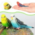 thumbnail image 2 of Blarkrus Silated Budgie Parrot Bird Figurine,Lifelike ed Birds Figure Model, Parrot Model Parrot Ornament,Mini Cute Fake Parrot Bird Parakt Animal Ornament for Home Decor Garden Cake Dection, 2 of 8