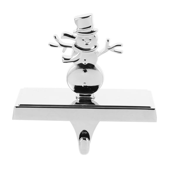 HONMEET Silver Iron Christmas Snowman Hook for Festive Home and Fireplace Decor