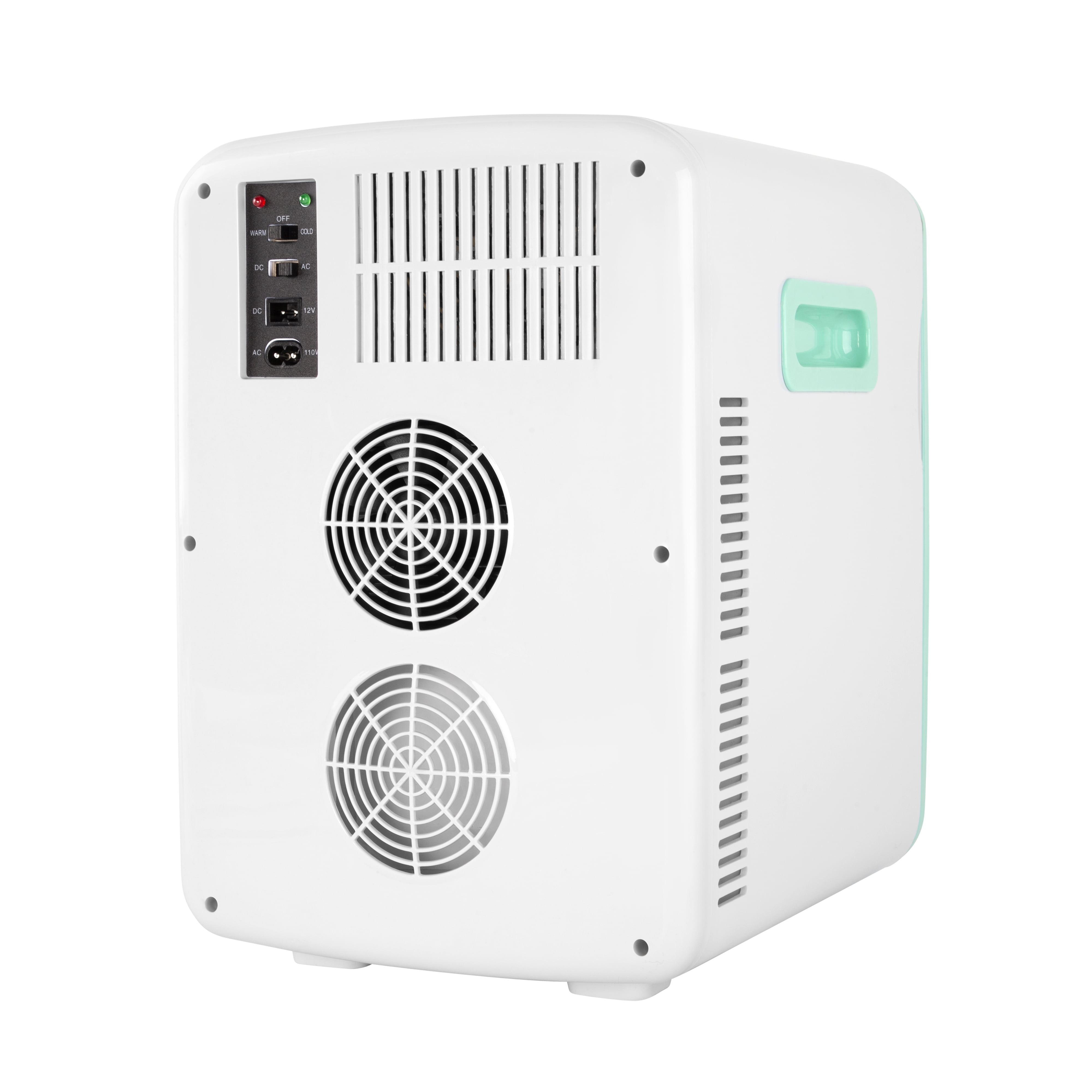 Cooluli Classic Turquoise 15 Liter Compact Portable Cooler Warmer Mini Fridge for Bedroom, Office, Dorm, Car - Great for Skincare & Cosmetics (110-240V/12V)