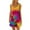 Yellow, variant on VBTAPA Sundresses for Women Fashion Tie Dye Printed Casual Dresses Summer Beach Sleeveless Mini Dresses Ruffle Hem Shift Dress Yellow M