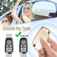 thumbnail image 6 of Key Fob Cover Compatible with Ford Fusion Bronco F-150 F-250 F-350 F-450 F-550 Ranger Figo Keychain Case Holder Protector,silver-black, 6 of 7