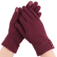 thumbnail image 7 of BadPiggies Women's Winter Warm Gloves with Sensitive Touch Screen Texting Fingers Fleece Lined Windproof Driving Gloves (Wine Red), 7 of 7