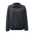 thumbnail image 6 of HLKJKLS Long Sleeve Shirts For Women Textured Long Sleeve Button V Neck Loose Pullover Sweatshirt Polyester Cotton Blend Gray S-Xl, 6 of 6