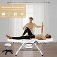 thumbnail image 3 of Pouseayar Massage Salon Tattoo Chair with Two Trays, Multi-Purpose 3-Section Facial Bed Table, White, 3 of 7