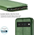 thumbnail image 4 of Allytech Flip Wallet Case for Google Pixel 8, Premium PU Leather Luxury Case with Kickstand & Card Slots, Strong Magnetic Closure Inner Soft TPU Shockproof Protective Case for Women Men - Green, 4 of 6