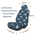 thumbnail image 3 of Wukai Funny Sharks Full Set Car Seat Covers with Soft Padding Universal Auto Front Seats Protector and Cushion Mat, 3 of 5