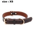 thumbnail image 2 of Collar de cuero para perro, cuero genuino, herrajes de aleación, doble anilla en D, 3 ideal para perros medianos, 2 of 5