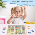 thumbnail image 2 of Juguetes de pesca de madera magnéticos para niños pequeños, juego de conteo de peces con el alfabeto, rompecabezas de números y alfabetos, juguetes educativos de matemáticas y ABC para, 2 of 6