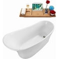 thumbnail image 2 of 63" Streamline N821-IN-BNK Soaking Freestanding Tub and Tray With Internal Drain, 2 of 9