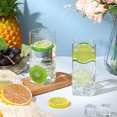 thumbnail image 2 of 2pcs Square Drinking Glasses Glass Cups Household Glassware Clear Glasses for Milk Water Tea Coffee, 2 of 6