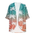 thumbnail image 2 of TaTaai Women's Summer Beach Cover Up with Colorful Print, 3/4 Butterfly Sleeves, and Lightweight Sheer Design Gift, 2 of 5