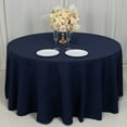 thumbnail image 2 of BalsaCircle Navy Blue 120" Cotton Blend Round Tablecloth Fabric Dining Table Cover Party Wedding Reception Birthday Catering Event Decorations, 2 of 8