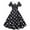 Black, variant on Elainilye Fashion Womens Dresses Court Contrast High Collar Polka Dotted Large Dress Formal Dress,Pink