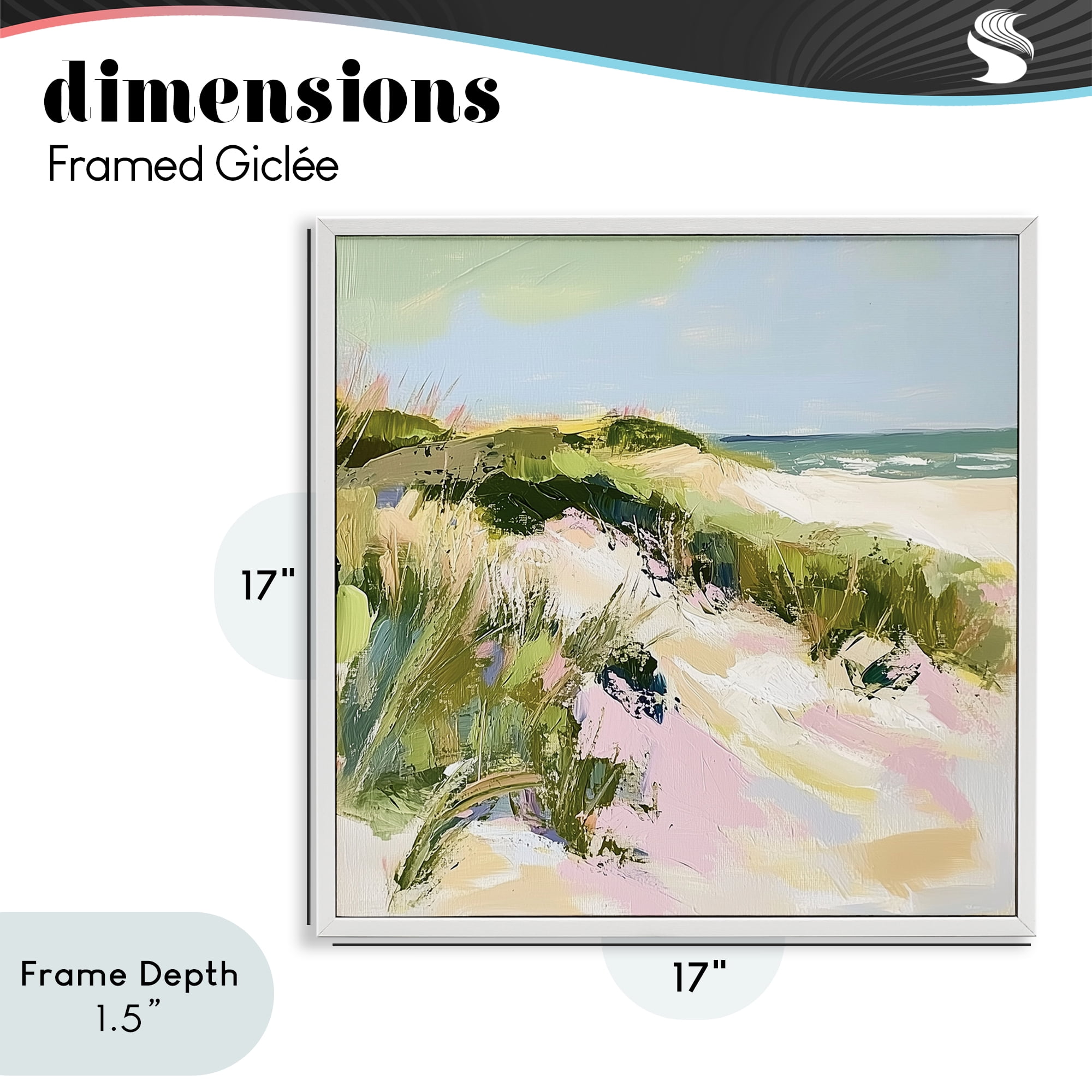 Stupell Industries Pastel Coastal Dunes at Sunrise White Framed Giclee Art, design by Heidi Kuntz