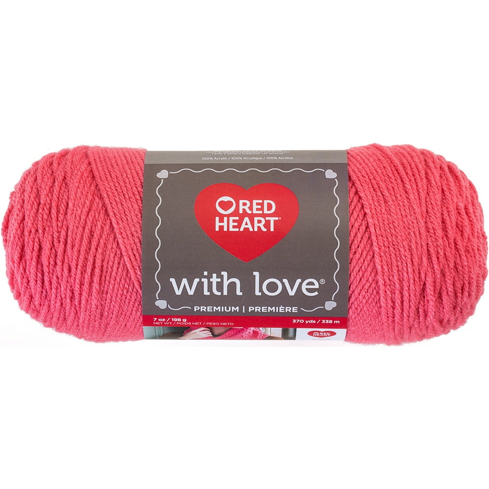 Red Heart With Love Yarn: Papaya - Walmart.com - Walmart.com