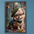 thumbnail image 3 of Kit de pintura por números sobre lienzo, arte al óleo artesanal, decoración de imagen de perro de hoja de arce, 40x60cm, 3 of 9