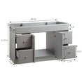 thumbnail image 6 of Design House 597286 Wyndham 48 Inch Unassembled 2-Door 4-Drawer Vanity without Top, Gray, 6 of 15