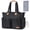 Black-B, variant on Diaper Bag Tote, 17 Pockets Large Waterproof Travel Bag with Portable Changing Pad, Crossbody Maternity Hospital Bag for Newborn Gifts, Twill