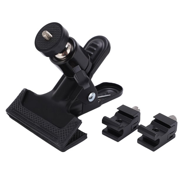 Abrazadera de Clip para cámara con rotación de 360°, soporte para Reflector de Flash con Base de zapata para accesorio de cámara