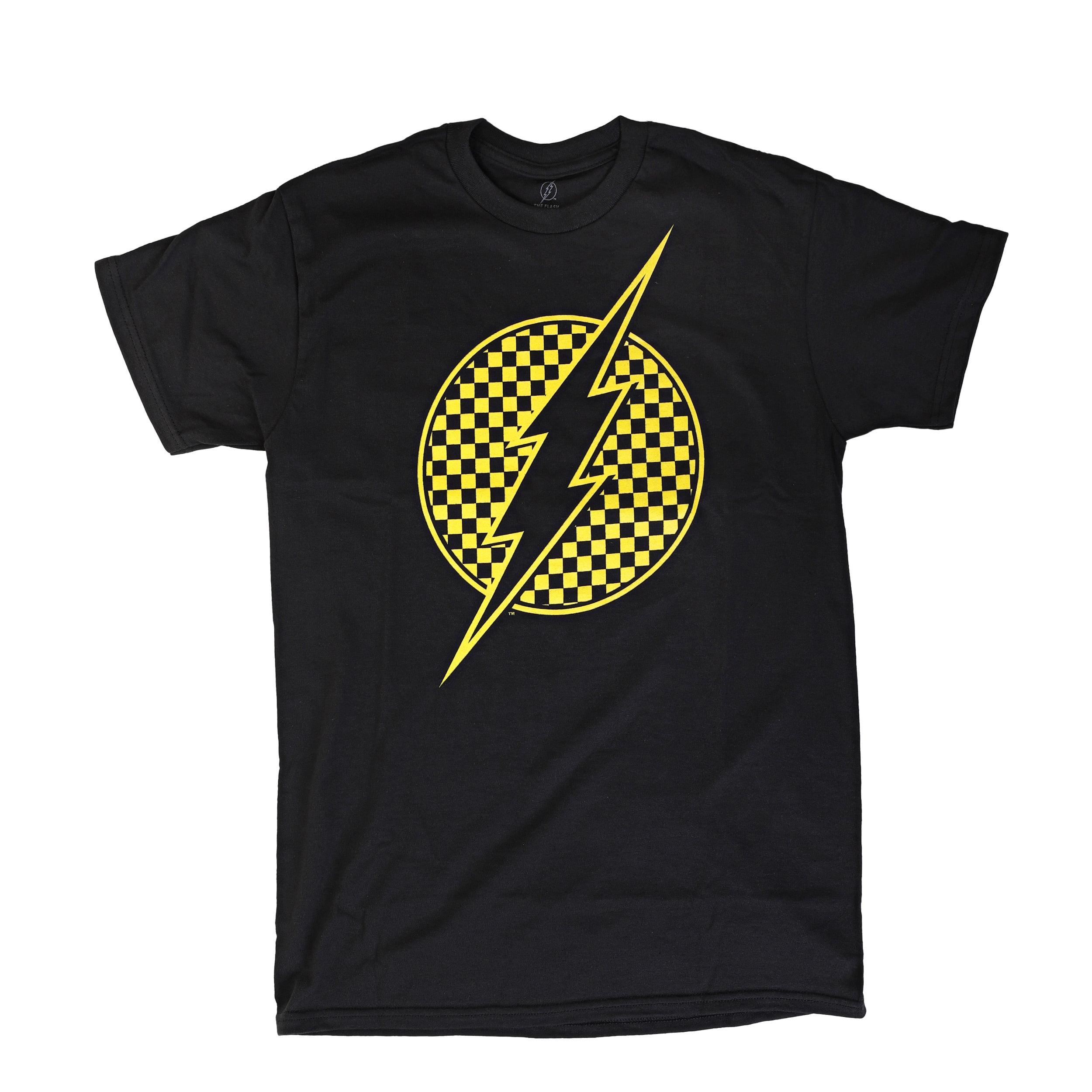 DC Comics The Flash Checker Logo Graphic TShirt XL