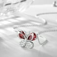 thumbnail image 4 of Ydou Butterfly Necklace for Women,925 Sterling Silver January Birthstone Necklace Garnet Red Necklace Valentines Mother's Day Gift for Wife Mom, 4 of 10