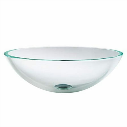 Modern Elegant Crystal Clear Glass Vessel Bowl Bathroom Sink