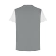 thumbnail image 5 of Busydd Womens Summer Tops Fashion Solid Color Patchwork Lace Blouses Casual Stylish V Neck Short Sleeve T-Shirts Comfy Lightweight Versatile Loose Going Out Tops, 5 of 7