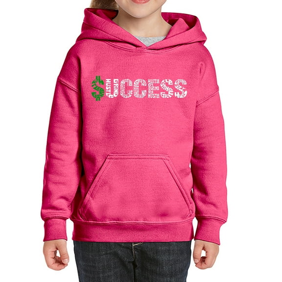 Girl's Word Art Hooded Sweatshirt - Success