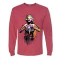 thumbnail image 2 of Wild Bobby Marilyn Monroe Watercolor Love Pop Culture Men Long Sleeve Shirt, Vintage Heather Red, Small, 2 of 5