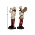 thumbnail image 4 of 4"W, 12"H Multi Colored Polystone Chef Sculpture, by DecMode (2 Count), 4 of 11