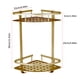 thumbnail image 4 of Canasta de esquina de aluminio, estante de almacenamiento para baño, montado en la pared, organizador de cocina de perforación libre, dorado Scienceny HA004468-04B, 4 of 6