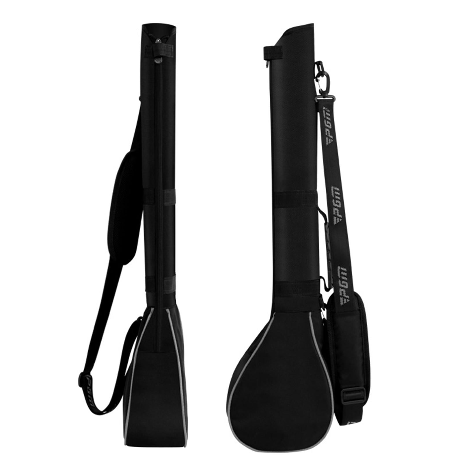 harayaa Foldable Golf Club Carrier Driving Range Black Travel Bag For Men Women Portable Black Silver
