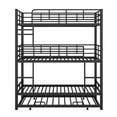 thumbnail image 6 of YDSM Metal Twin Size Triple Bunk Bed With Trundle, Black, 6 of 7