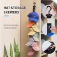 thumbnail image 2 of 8 Clip Wall Mount Hat Hanger Underwear Drying Rack Wardrobe Storage Hook For Caps, 2 of 7