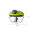 thumbnail image 3 of Cortador de Verduras de Chopper,Procesador de Cadena de Tirar Manual para Cebollas de Ajo Jengibre,Cubo de Hielo de Acero Inoxidable de Hierbas Cortador de Nueces de Mano Portátil Verde, 3 of 9