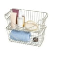 thumbnail image 5 of Smart Design Stacking Baskets with Handles - Set of 2- Medium - 12.63 x 5.5 Inch - Satin Nickel, 5 of 5