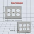 thumbnail image 2 of ENERLITES Duplex Receptacle Outlet Stainless Steel Wall Plate, Metal Corrosive Resistant Cover for Electrical Socket Receptacles, 4-Gang 4.50" x 8.19", 7724, 430 Stainless Steel, UL Listed, Silver, 2 of 3