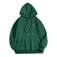 thumbnail image 6 of larppty Christmas Hooide for Women Long Sleeve Cute Reindeer Print Fall Pocket Hooded Sweatershirt with Drawstring (Green, M), 6 of 8