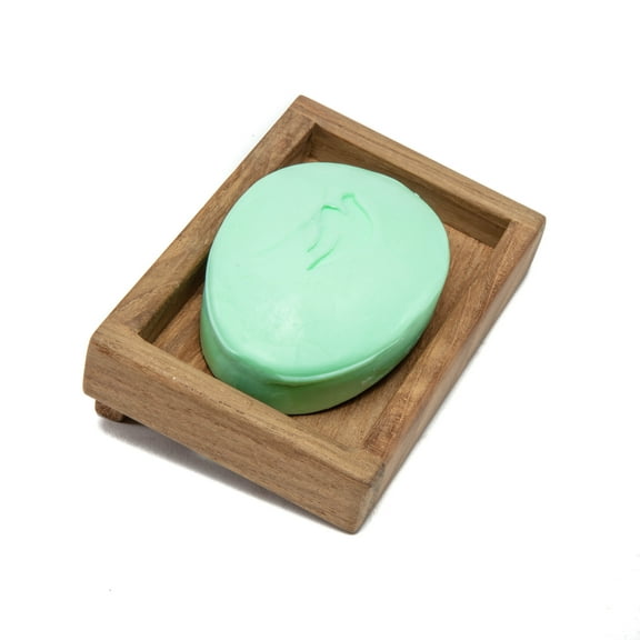 Teak Wall Mount Soap Dish - 4-3/4" W x 1-9/16" H x 3-1/4" D