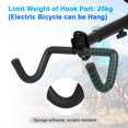thumbnail image 4 of Montaje de Pared para bicicletas Aleación de aluminio bicicleta ajuste peso de colgilla de pared peso del gancho parte 25 kg plegado hacia arriba y hacia aboJo Ajustable izquierda, 4 of 7